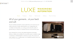 Desktop Screenshot of luxewardrobeautomation.com