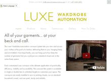 Tablet Screenshot of luxewardrobeautomation.com